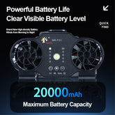 Outdoor Works Hanging Waist Fan USB Charging Air Cooling Ventilation Fan with LED Light for Hiking Traveling